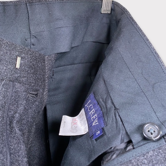 Vintage 90s J. Crew Women’s Wool High Rise Trousers Pleated Gray Pants - Picture 3 of 11